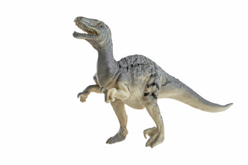 tyrannosaurus rex toy isolated on white