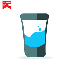 glass drinnking coctail Icon template black color editable. Umbrella Icon symbol Flat vector illustration for graphic and web design.