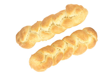 Homemade Challah isolated on the white background