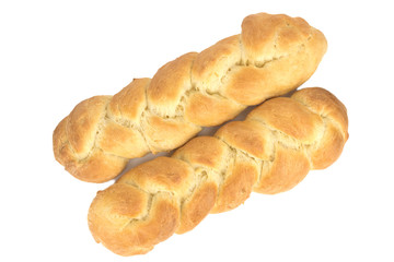 Homemade Challah isolated on the white background