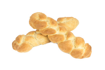 Homemade Challah isolated on the white background