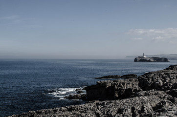lighthouse on an island