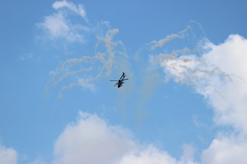  Military helicopter during the flight © moniadk