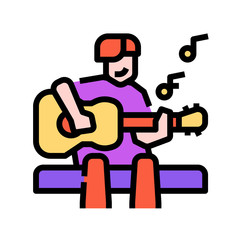 Guitar  play  acoustic guitar  musical  man  people  hobby icon