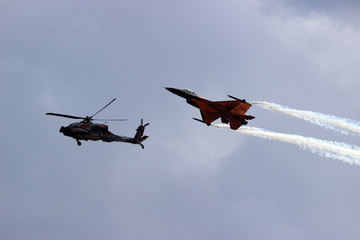  Military helicopter during the flight © moniadk