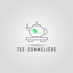 Vector logo design | tea shop template.