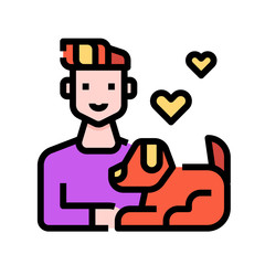 Man  cat  pet  avatar  love icon