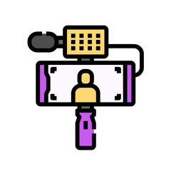 Vlog  smartphone  recorder  video camera  vlogger  electronics icon