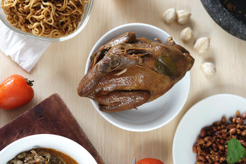Delicious and sweet brown roasted chicken
