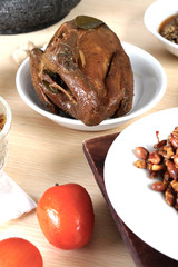 Delicious and sweet brown roasted chicken