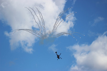  Military helicopter during the flight © moniadk