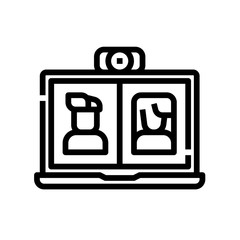 Video call  communication  online  internet  video conference  call conference icon