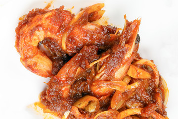 Sambal curry red prawn malay Peranakan nonya food
