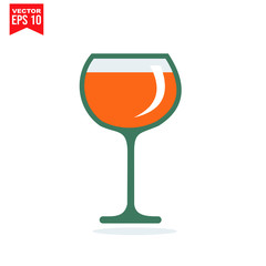 glass drinnking coctail Icon template black color editable. Umbrella Icon symbol Flat vector illustration for graphic and web design.