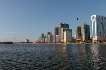 Sharjah city  United Arab Emirates  from Al Majaz WaterFront