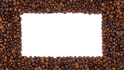 Roasted Thai coffee beans texture background
