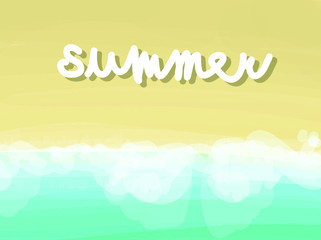 beach wawes from top view 