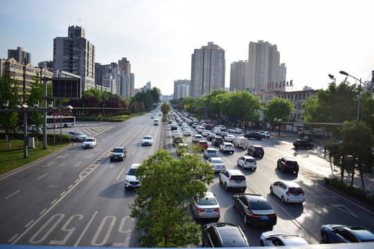 traffic in the big city in china