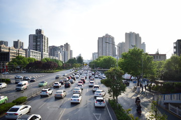 traffic in the big city in china