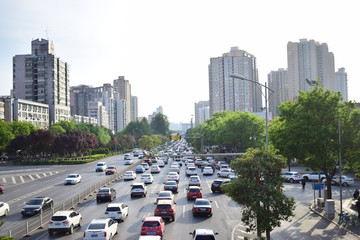traffic in the big city in china