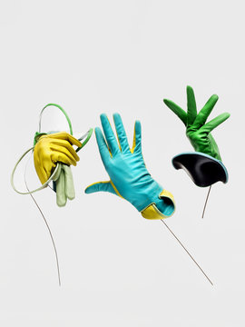 Gloves on metal strings