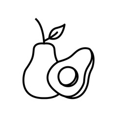 Avocado line icon