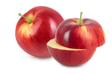 Red apple isolated on white background with clipping path and full depth of field