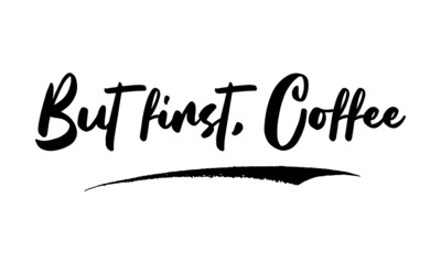 But first, Coffee Typography Phrase on White Background. 