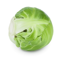 Obraz premium Brussels sprouts isolated on white background with clipping path and full depth of field