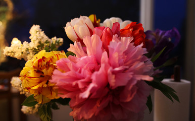 Floral colored bouquet for a romantic moment