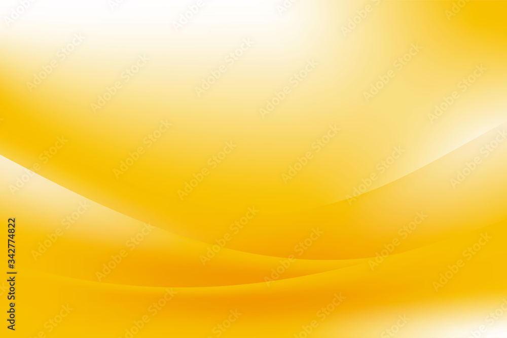 Poster abstract fresh blurry yellow smooth curve background design template vector