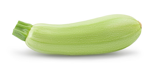 zucchini or marrow isolated on white background with clipping path and full depth of field
