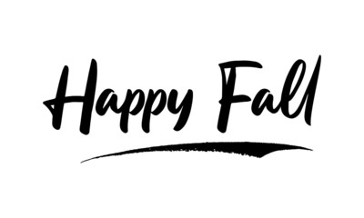 Happy Fall Calligraphy Phrase, Lettering Inscription.