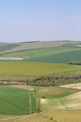 A rural South Downs landscape on a sunny spring day