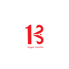 letter k red logo number one vector design