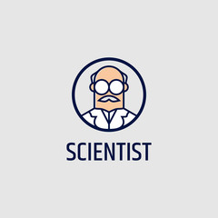 Scientist logo icon design template vector