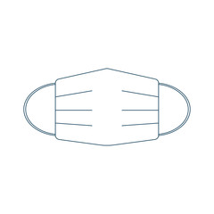 Medical mask icon isolated on white background. Vector illustration