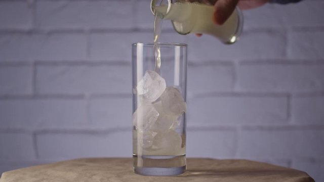 Process of cocktail making, from ice to final image, time lapse and slow motion combined