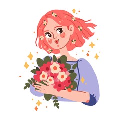 Paper art pink invitation. Invitation concept background. Heart concept. Young women. Happy mother day card. Romantic illustration.