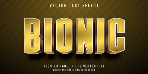 Editable text effect - bionic human style