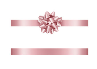 isolated pink bow and ribbon