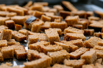 croutons of black bread