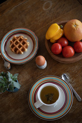 Breakfast on the table at home
