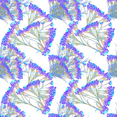 Curry plant abstract, seamless pattern.