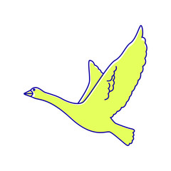 Obraz premium Goose icon vector