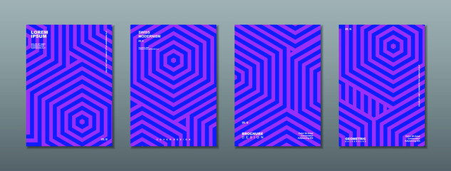 Modern abstract covers set. Cool shapes composition. Eps10 vector.