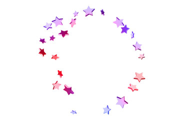 Abstract confetti flying star.