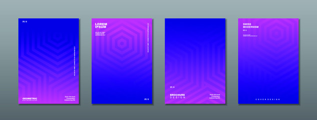 Modern abstract covers set. Cool shapes composition. Eps10 vector.