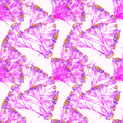 Curry plant abstract, seamless pattern.