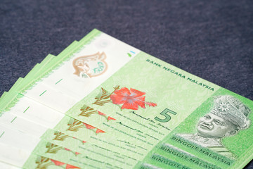 Bank Note Malaysia Ringgit RM5 Economy Investment Exchange Market Fortune